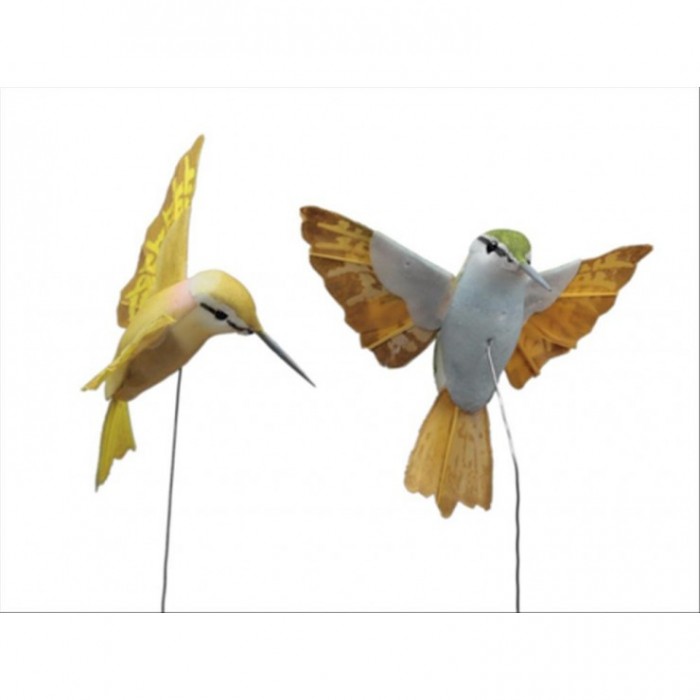 PICK COLIBRI AMARILLO O NARANJA 6 UNI 6 cm