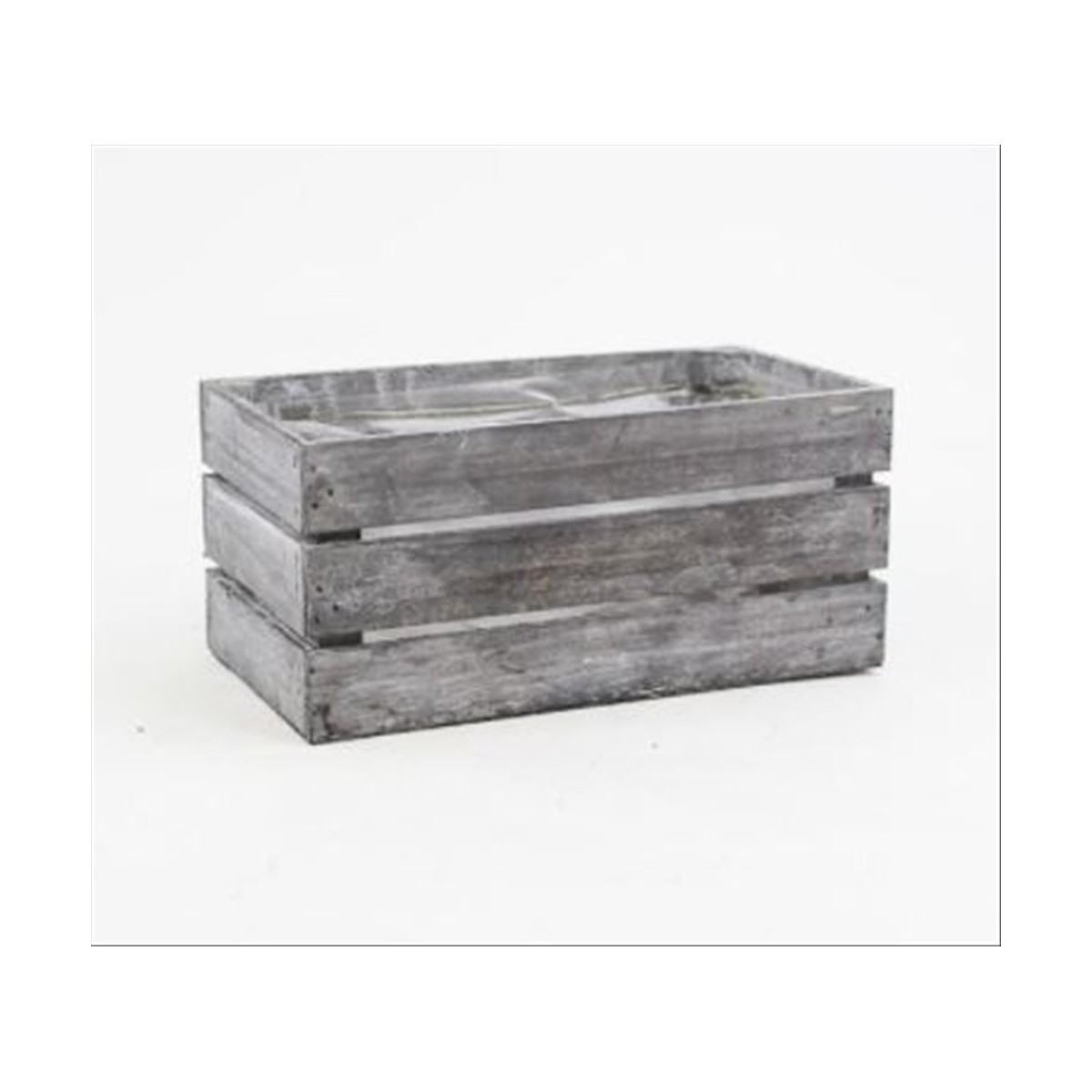 CAJA MADERA RECTANGULAR 24x13x11cm GRIS