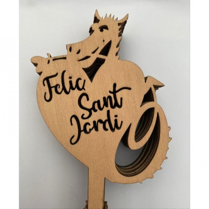 PICK ST JORDI DRAC h25cm FUSTA 10u