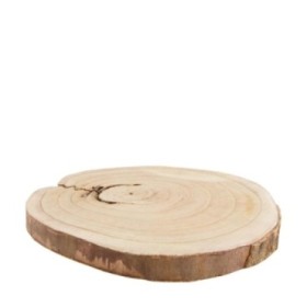 DISCO MADERA PAULOWNIA 30x30x3cm Natural