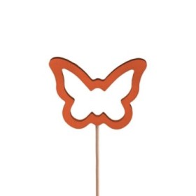 PICK PAPALLONA 7,5cm PAL 50cm  taronja (25u.)