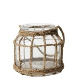 CRISTAL REJILLA JUTE D12 H15cm