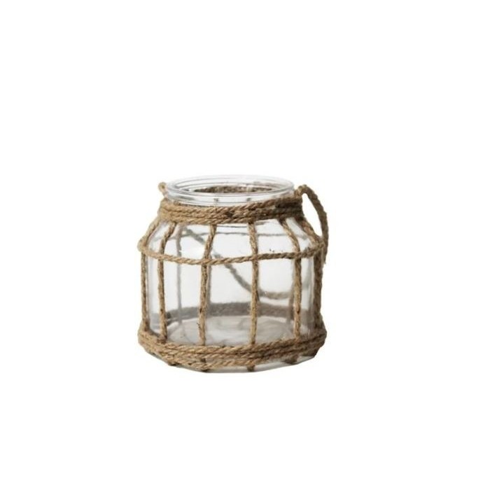 CRISTAL REJILLA JUTE D12 H15cm