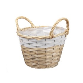 CISTELL RODO natural/blanc D18x12cm