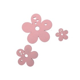 FLORS ROSES FUSTA 20 UNI (3 mides) 3/5/7cm