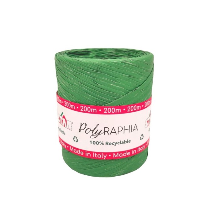 RAFIA BOBINA 200 m VERDE MUSGO