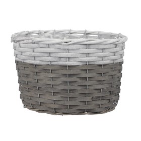 CESTO MIMBRE GRIS/BLANCO 25x16cm