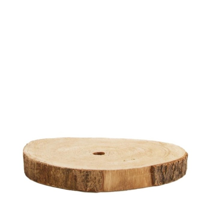 DISC FUSTA PAULOWNIA 20x20x3cm Natural