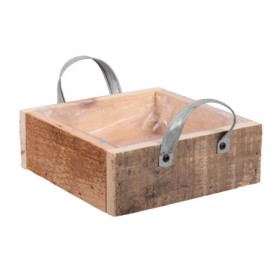 SAFATA FUSTA QUADRADA NANSES ZINC 20x20x7cm