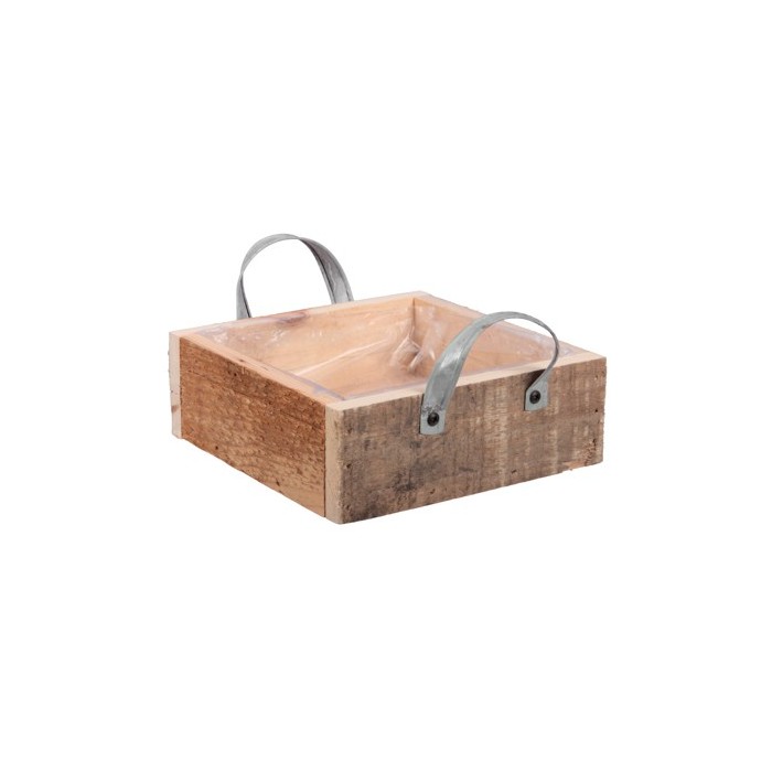 SAFATA FUSTA QUADRADA NANSES ZINC 20x20x7cm