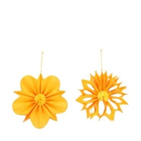 PENJ FLOR PAPER 30x30x10cm TARONJA