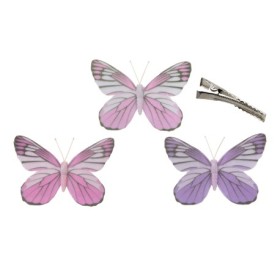 PAPALLONES CLIP 12CM ROSA 3UNI