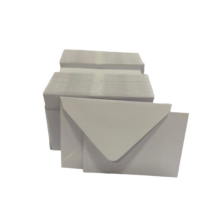 TARJETAS Y SOBRES blancos 100uni 6X8CM