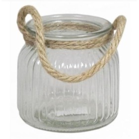 CRISTAL LECHERA RAYAS CUERDA D9.5/11 H10.5cm