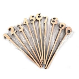 PICK NUMEROS FUSTA 25CM 5 UNI