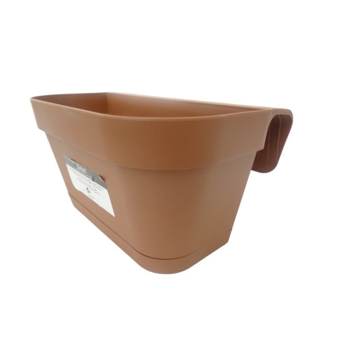 JARDINERA 36x16x19 TERRACOTA +plato balcon