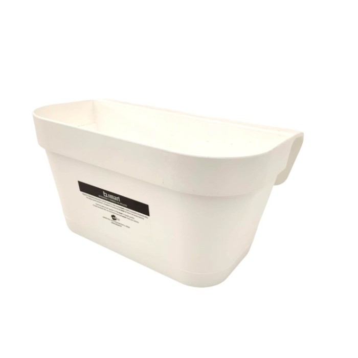 JARDINERA 36x16x19 BLANCO +plato balcon