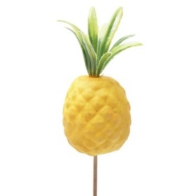 PICK PIÑA AMARILLA 8cm PAL DE 50cm 10 UNI