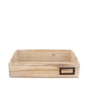 SAFATA MADERA BLANQUEADA 28x18x6cm