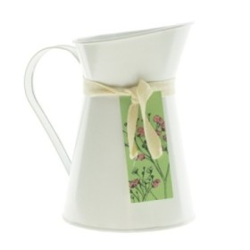 LLETERA ZINC BLANC D12.5/13xH19.5cm