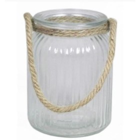 CRISTAL LECHERA RAYAS CUERDA D9.5/11 H14.5cm