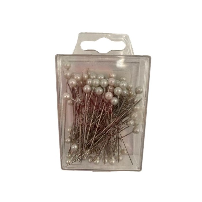 ALFILER CABEZA PERLADA D6mm X 65mm 100U BLANCO