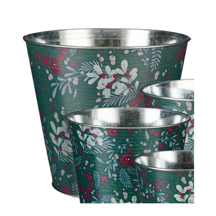 MACETA ZINK INDICA VERDE - D22xH21cm