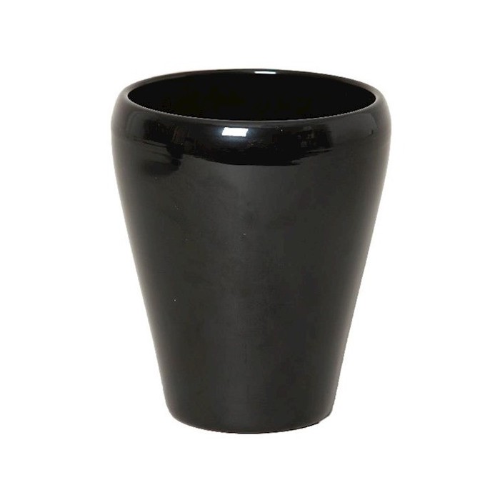CERAMICA ORQUIDIA BASE D14 H17CM NEGRA