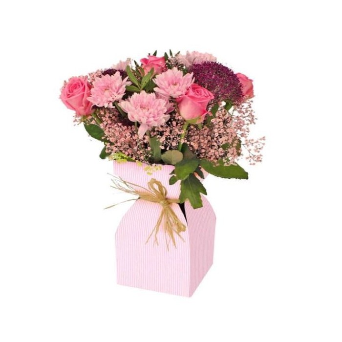 PORTABOUQUETS ROSA 20 UNI 11,5xH21cm