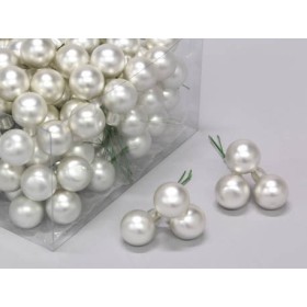 BOLAS ALAMBRADAS x 3 25mm Plata mate 144u
