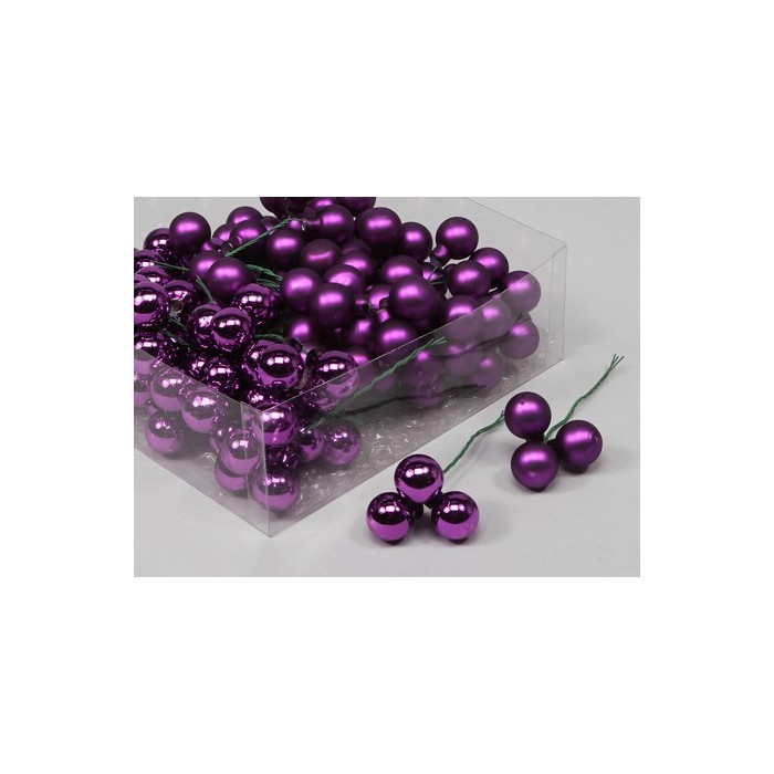 BOLAS ALAMBRADAS x 3 20mm Ciruela 144u