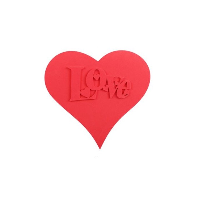 COLG CORAZÓN 30CM LOVE ROJO