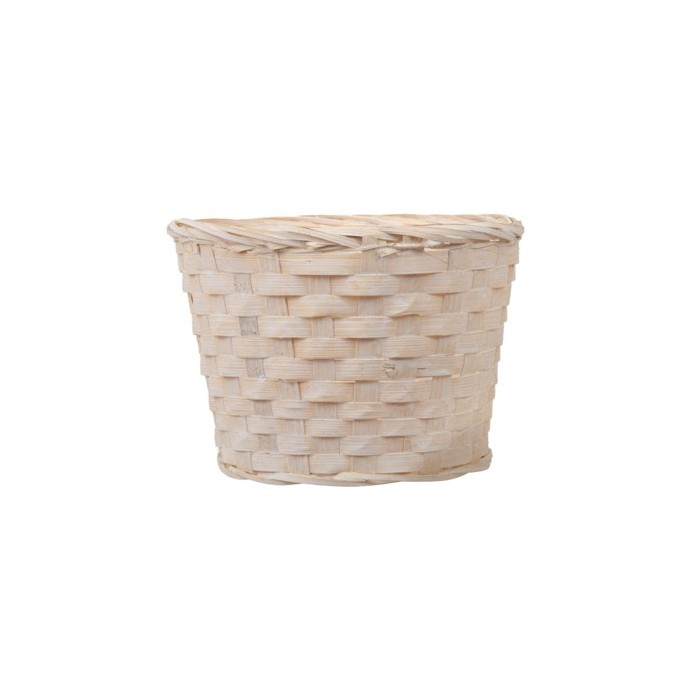 CESTA REDONDA BLANCA D19cm