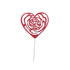 PICK COR AMB ROSES 10CM VERMELL PAL30m