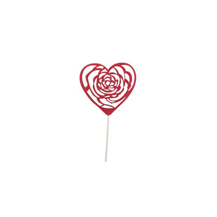 PICK COR AMB ROSES 10CM VERMELL PAL30m