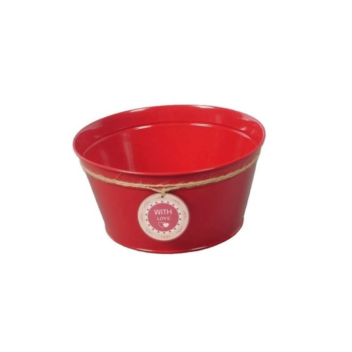 BOL ZINC LOVE D20 H10cm VERMELLA
