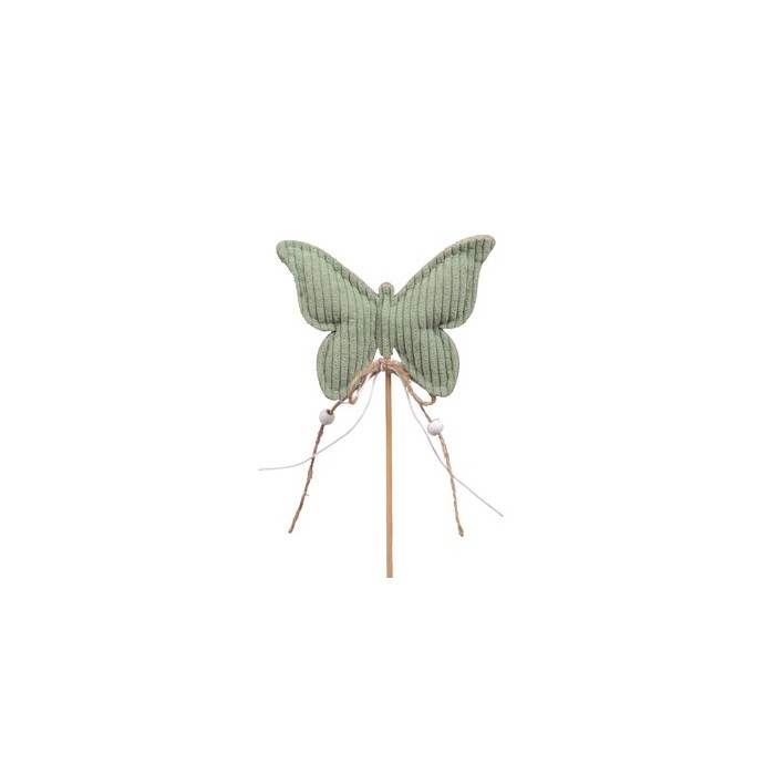 PICK MARIPOSA VERDE ROPA 4 UNI 10x7 cm