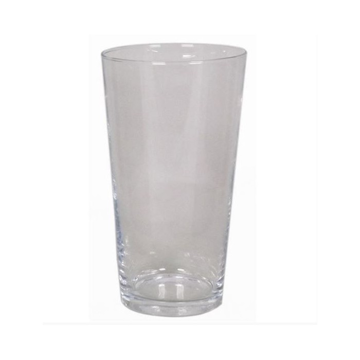 CRISTAL VASE CONICO D14 H25CM