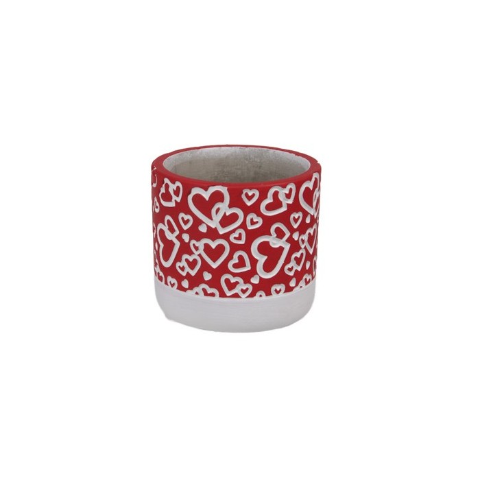 CERAMICA CIMENT CUORE D8.5x7.5cm VERMELLA