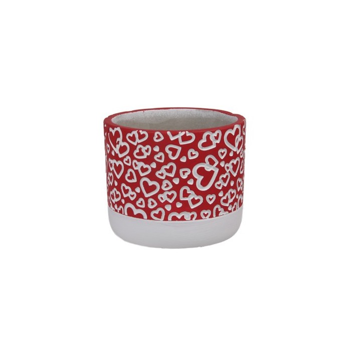 CERAMICA CIMENT CUORE D10.5x9cm VERMELLA