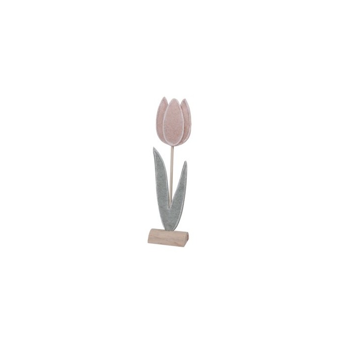 TULIPA NARANJA CON BASE 9x5x44 cm