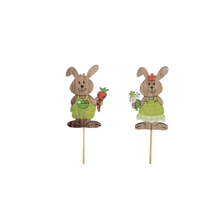 PICK FUSTA CONILLET VERD 2 models 7.5/8 cm 12uni