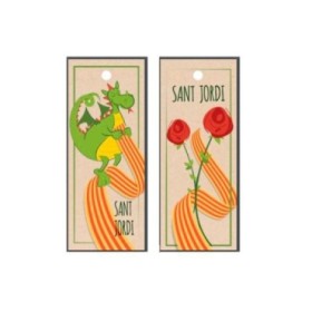 TARGETES, SANT JORDI 4x10cm X50 uni
