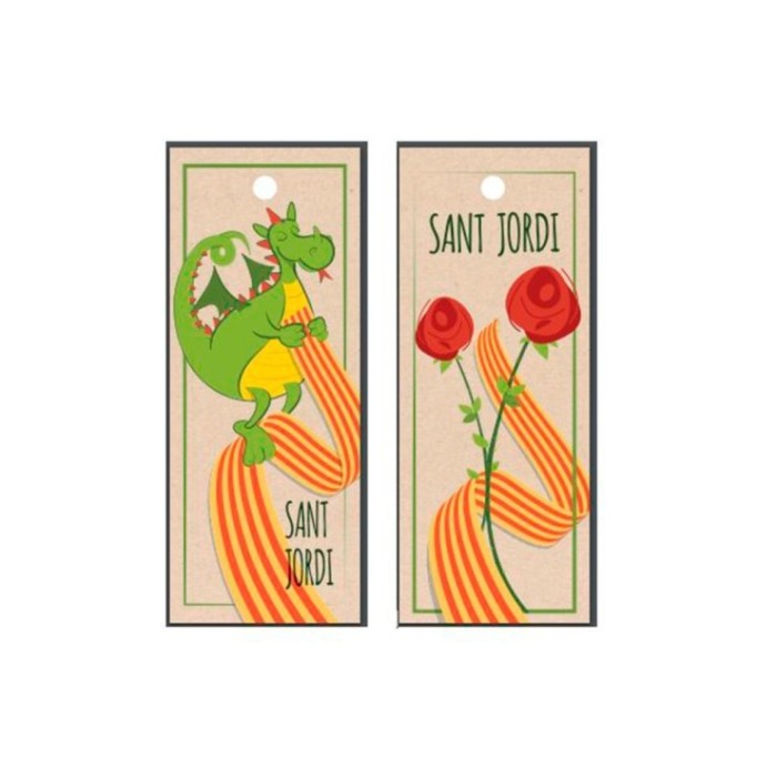 TARGETES, SANT JORDI 4x10cm X50 uni
