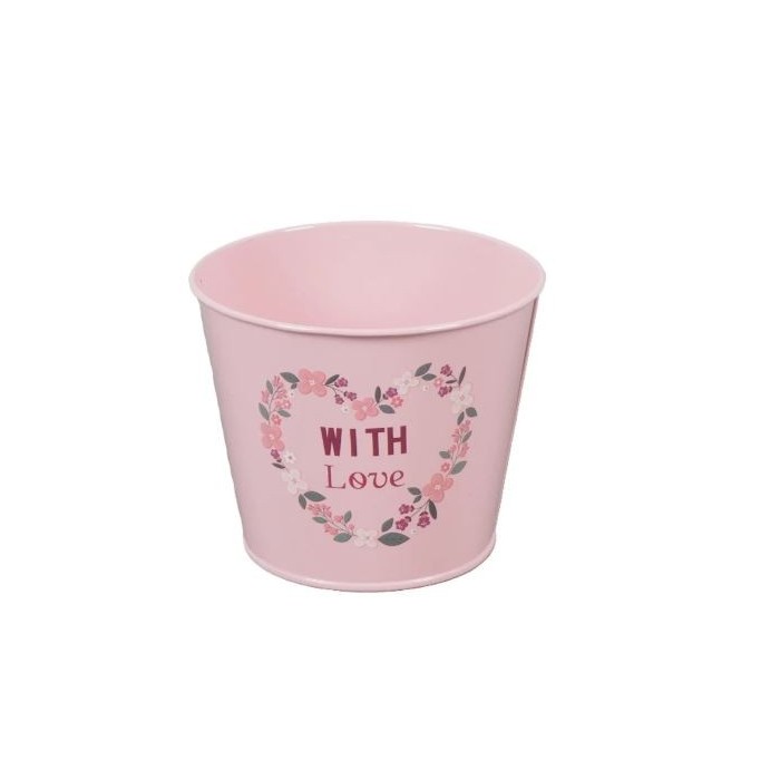 TEST ZINC RODO AMORE ROSA D12xH10cm