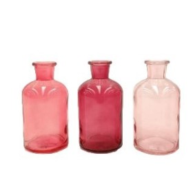 VIDRE AMPOLLA RIGA D7cm H12cm ROSA 3MIX UNI