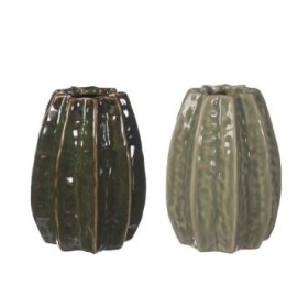 CERAMICA GERRO D8.5 H11cm 2ass VERD UNI