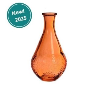 CRISTAL JARRON DAHLIA NARANJA D9 H16CM