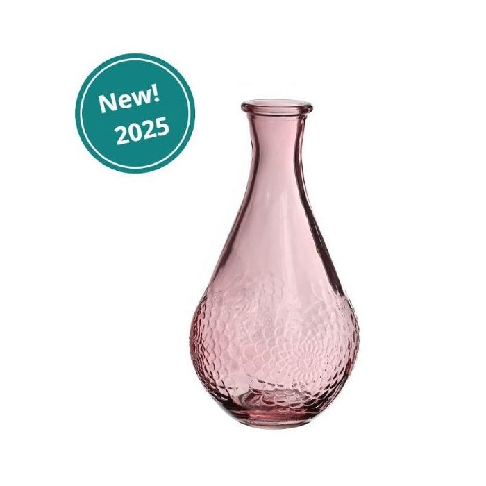 VIDRE GERRO DAHLIA ROSA CLAR D9 H16CM