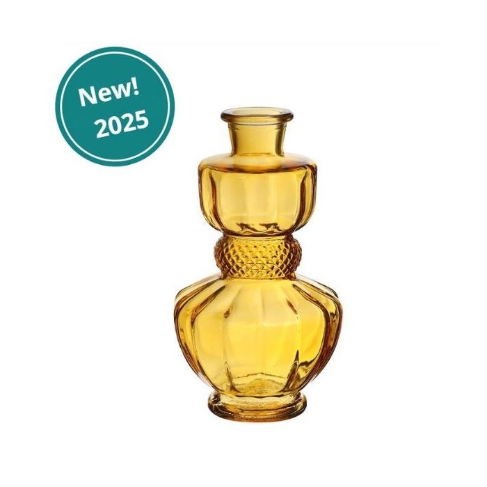 CRISTAL BOTELLA BELLAGIO OCRE D8.5 H15cm